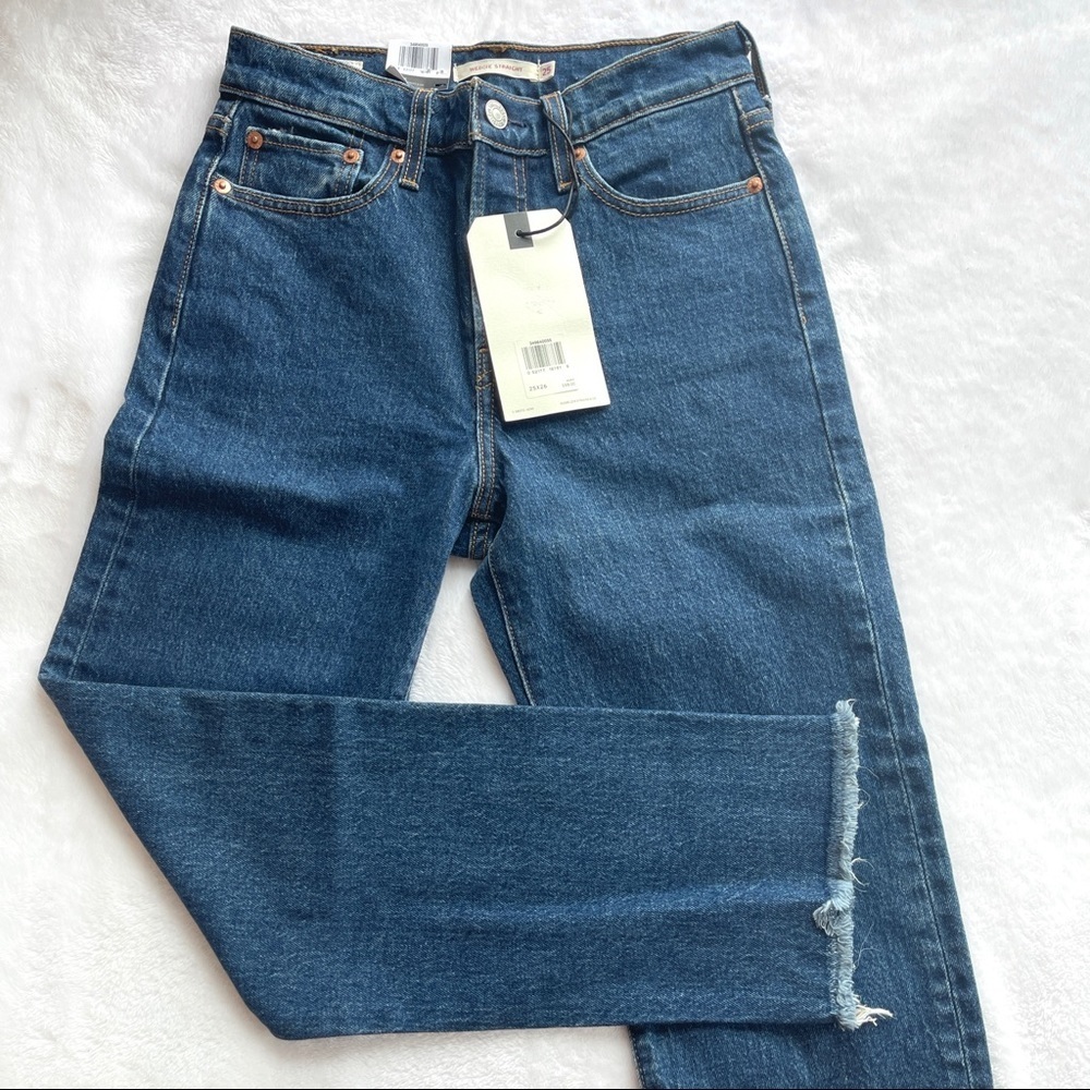 Levi's Women's High Rise Straight Jeans - Dark Blue Denim